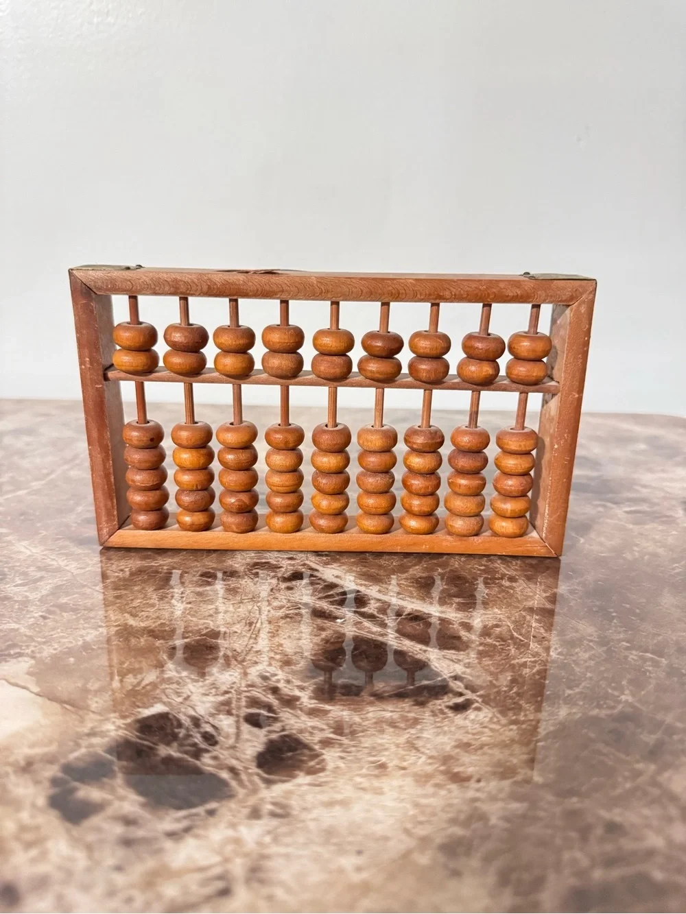 Vintage Wooden Abacus | Mid-Century Wood Counting Frame | Rustic Farmhouse Decor